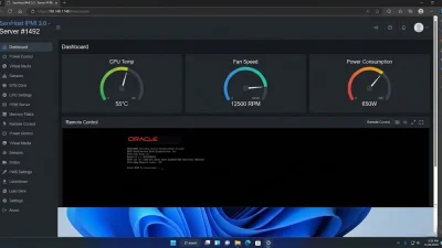 Remote IPMI and KVM management console for SarvHost dedicated servers