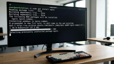 Terminal screenshot of Nginx web server installation for WordPress VPS Installation Guide 2026